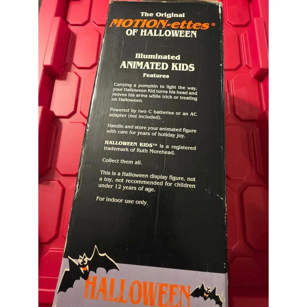 Vintage‎ Motion-ettes Halloween Animated Kid Tiger Costume Illuminated Telco Box